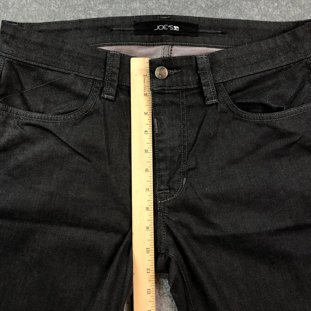 Joes Men Jeans 33x34 Black Brixton Straight Narrow Coated Rock Metallic Mid-rise - Picture 11 of 16